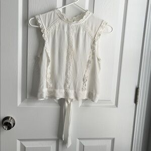 Self♥️E Victorian Ruffle Lace Accent Blouse Size Small